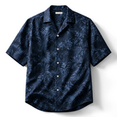 Midnight Palm Printed Short Sleeve Shirt