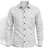 Silver Swirl Printed Business Shirt