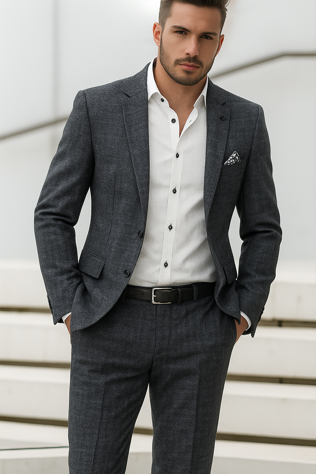 Slim Fit Grey wool