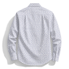 Azure Lattice Printed Business Shirt