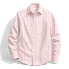 Blush Geometric Printed Business Shirt