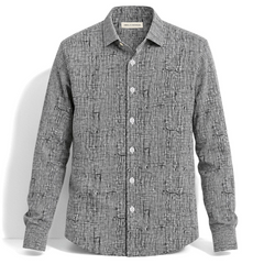 Monochrome Grid Printed Business Shirt