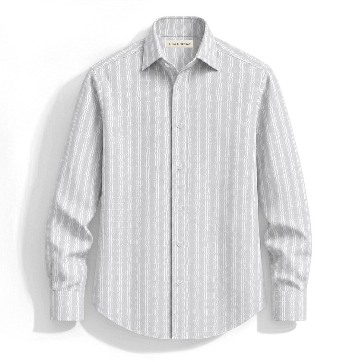 Ivory Wave Printed Business Shirt