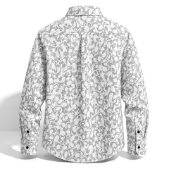 Silver Swirl Printed Business Shirt